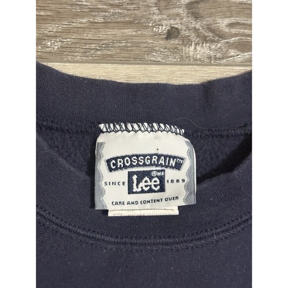 2000 Vintage Lee LCHS High School Blue Navy Sweater Crewneck - Men’s Large - Picture 4 of 10